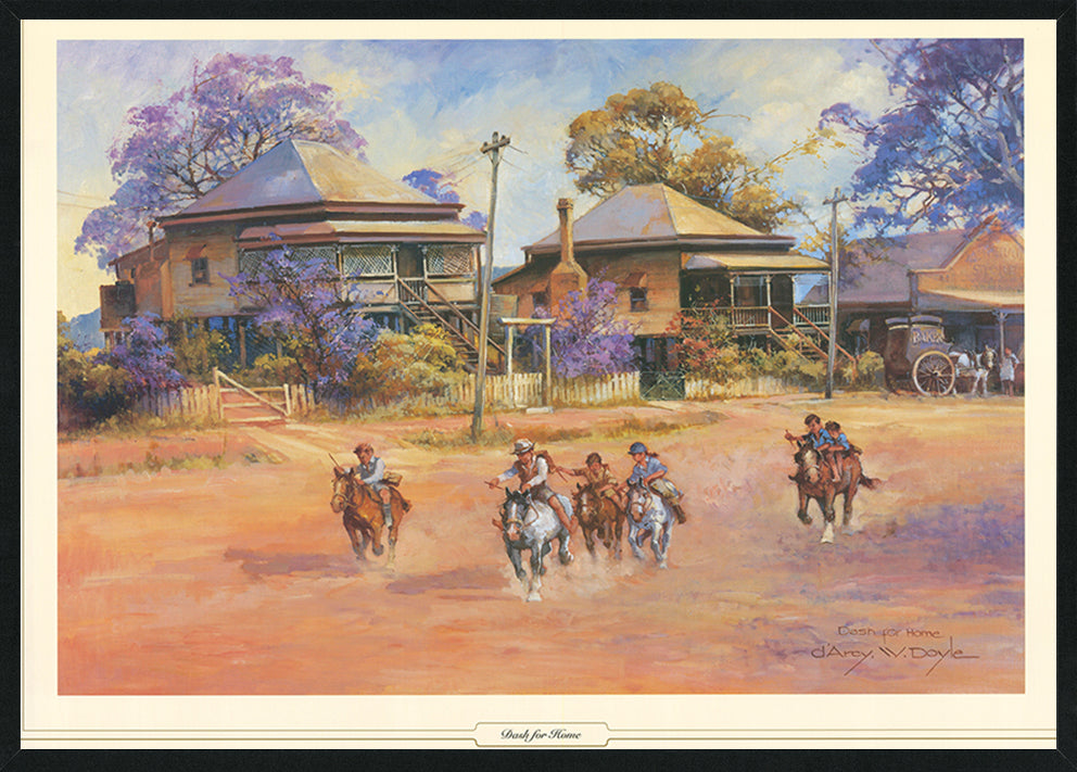 D'arcy Doyle DWD025 Dash for Home Map A1 A2 Black frame Kids riding horses