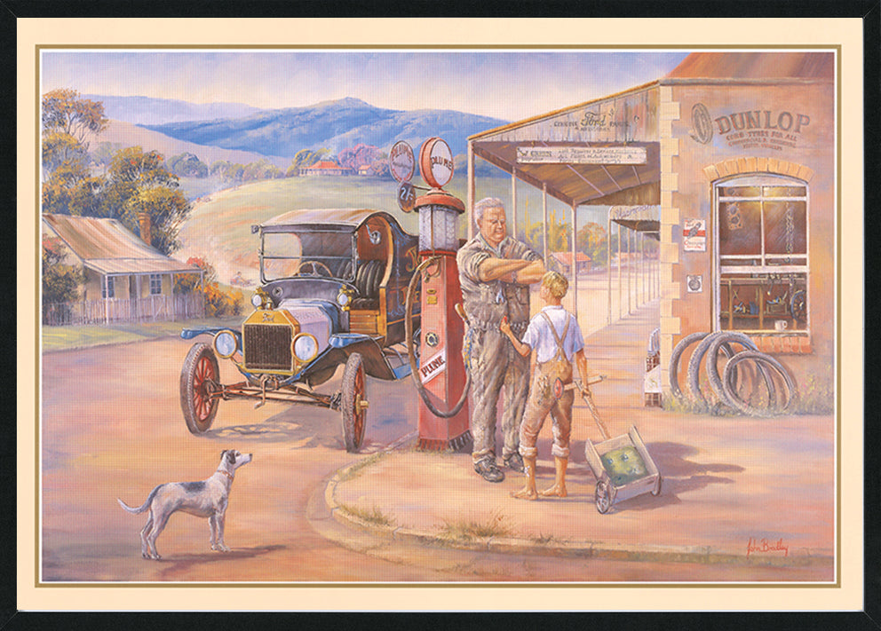 John Bradley JB20 Running Repairs 594x420mm in black frame