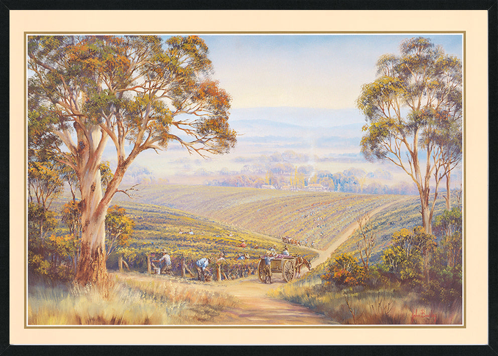 John Bradley JB63 The Vineyards 594x420mm in black frame