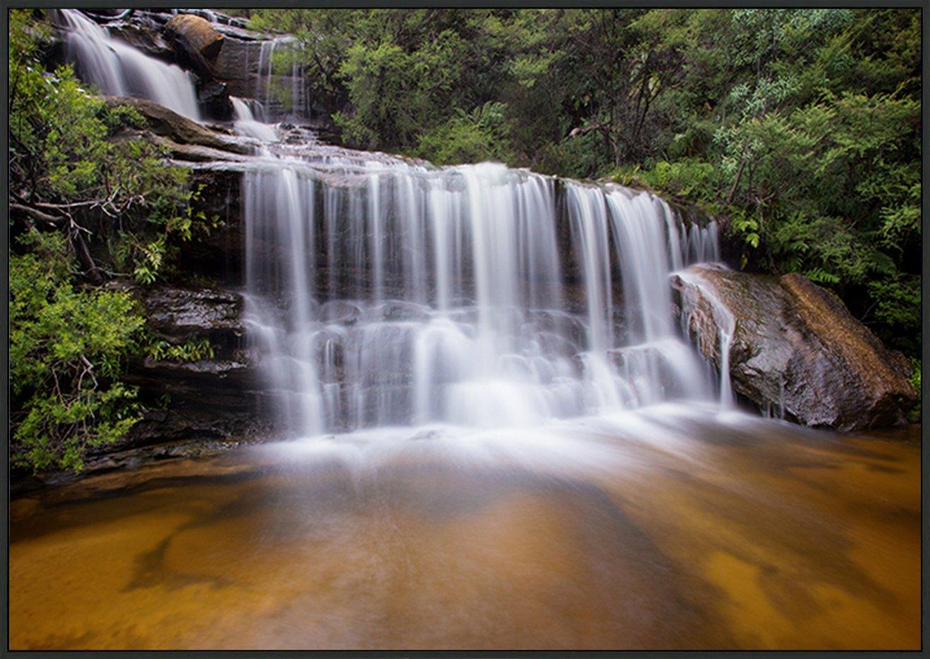 68137621 waterfalls taken at Wentworth Falls in the Blue Mountains near Sydney Australia copy - ArtFramed