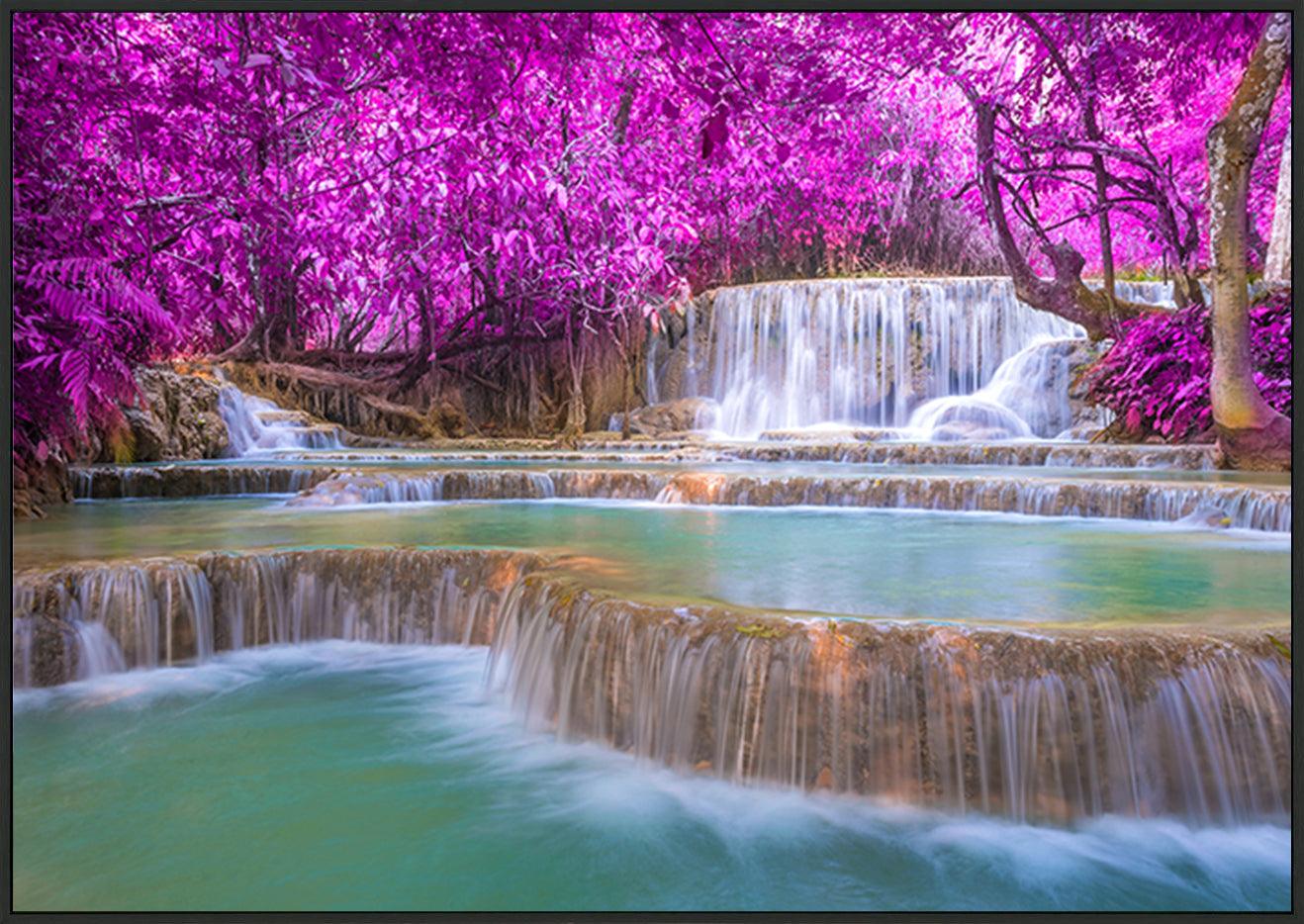 94811003 Waterfall in rain forest Tat Kuang Si Waterfalls at Luang prabang Laos - ArtFramed