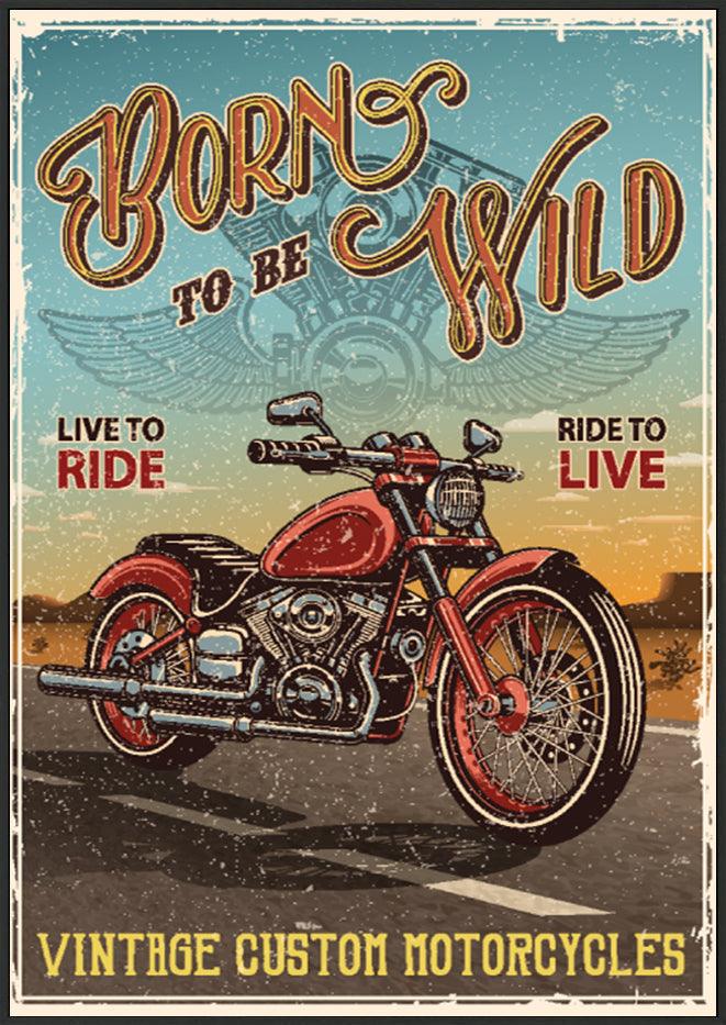 a16690957b Vintage motorcycle poster - ArtFramed