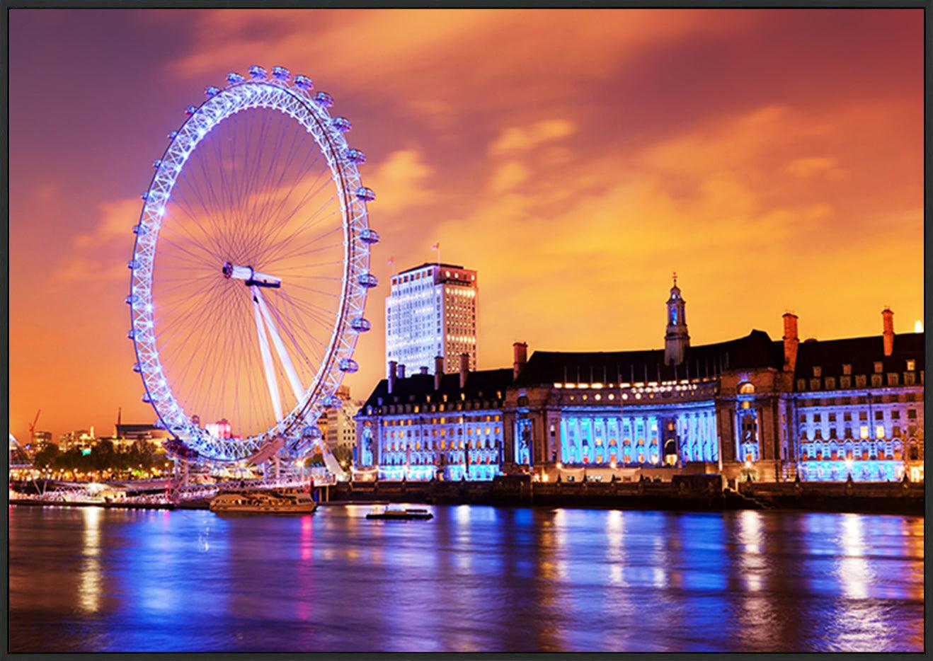 a62125309s London Eye and the buildings next to River Thames copy - ArtFramed