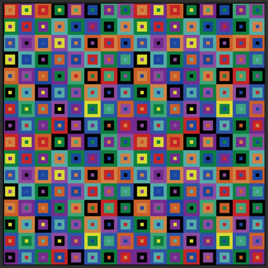 a77703907s Multicolored Squares Mosaic - ArtFramed