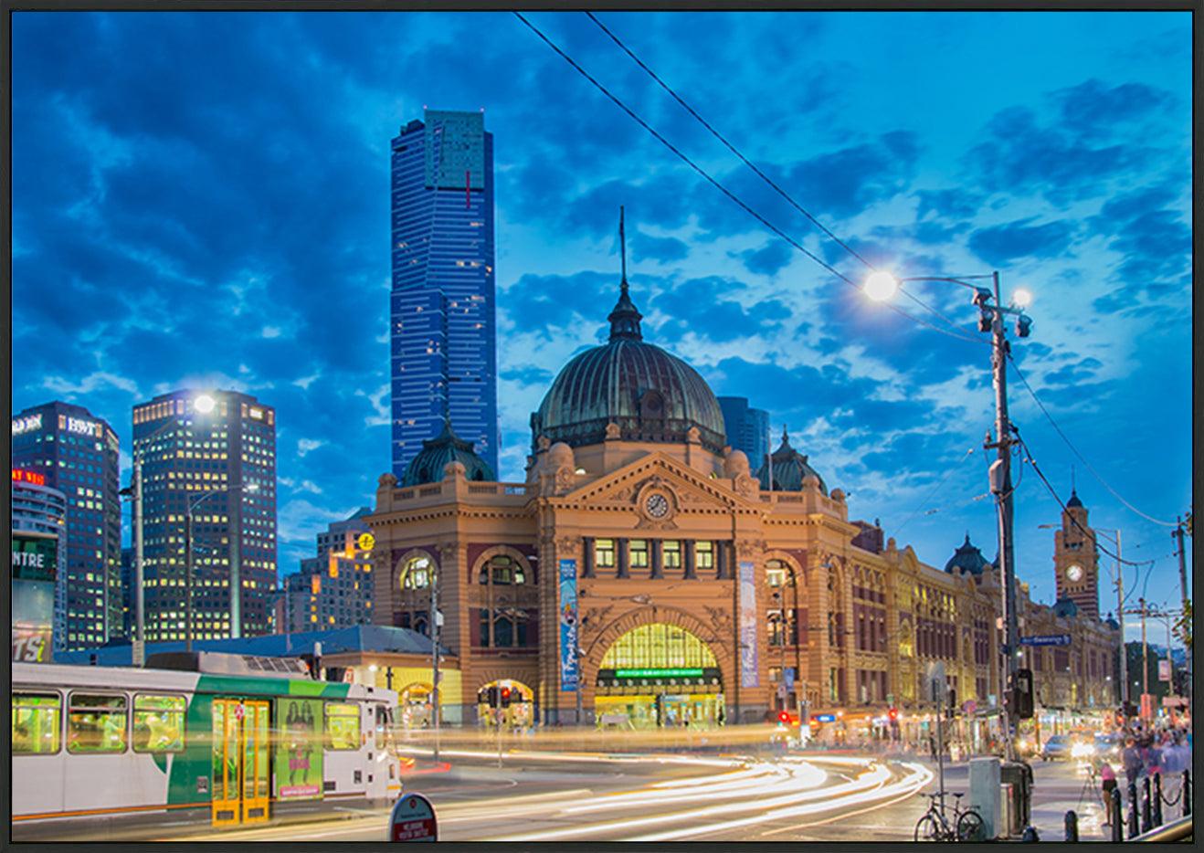a85541113s Melbourne Spencer st station with eureka tower copy - ArtFramed