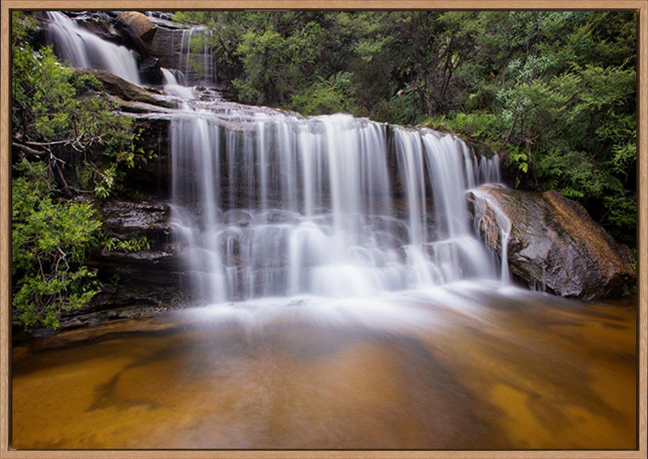 68137621 waterfalls taken at Wentworth Falls in the Blue Mountains near Sydney Australia copy - ArtFramed