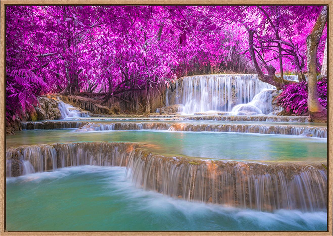 94811003 Waterfall in rain forest Tat Kuang Si Waterfalls at Luang prabang Laos - ArtFramed