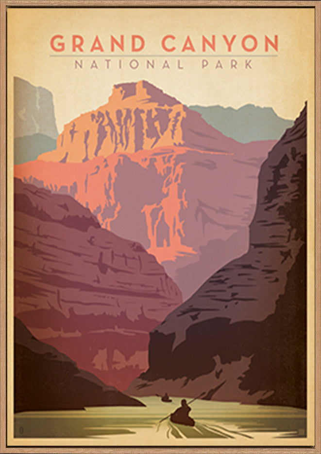 AL JOEAND 116280 VINTAGE ADVERTISING GRAND CANYON USA - ArtFramed