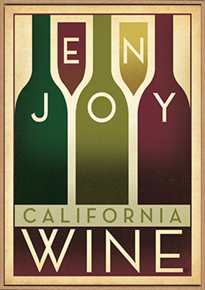 AL JOEAND 116832 VINTAGE ADVERTISING ENJOY WINE CALIFORNIA USA - ArtFramed