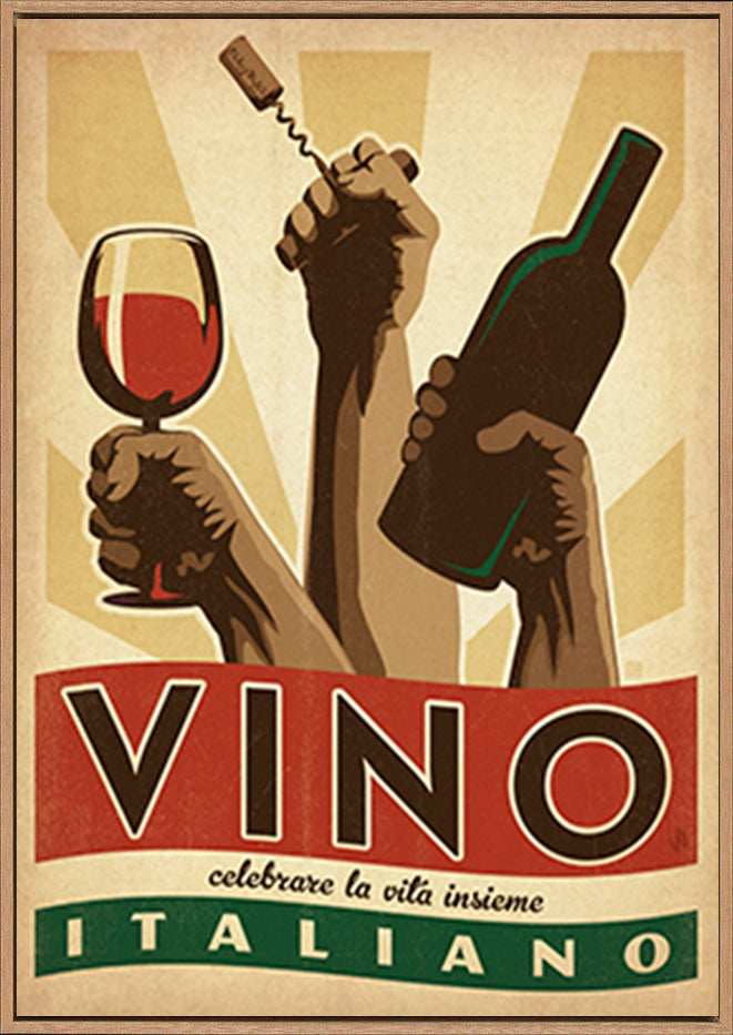AL JOEAND 116845 VINTAGE ADVERTISING VINO WINE ITALY - ArtFramed
