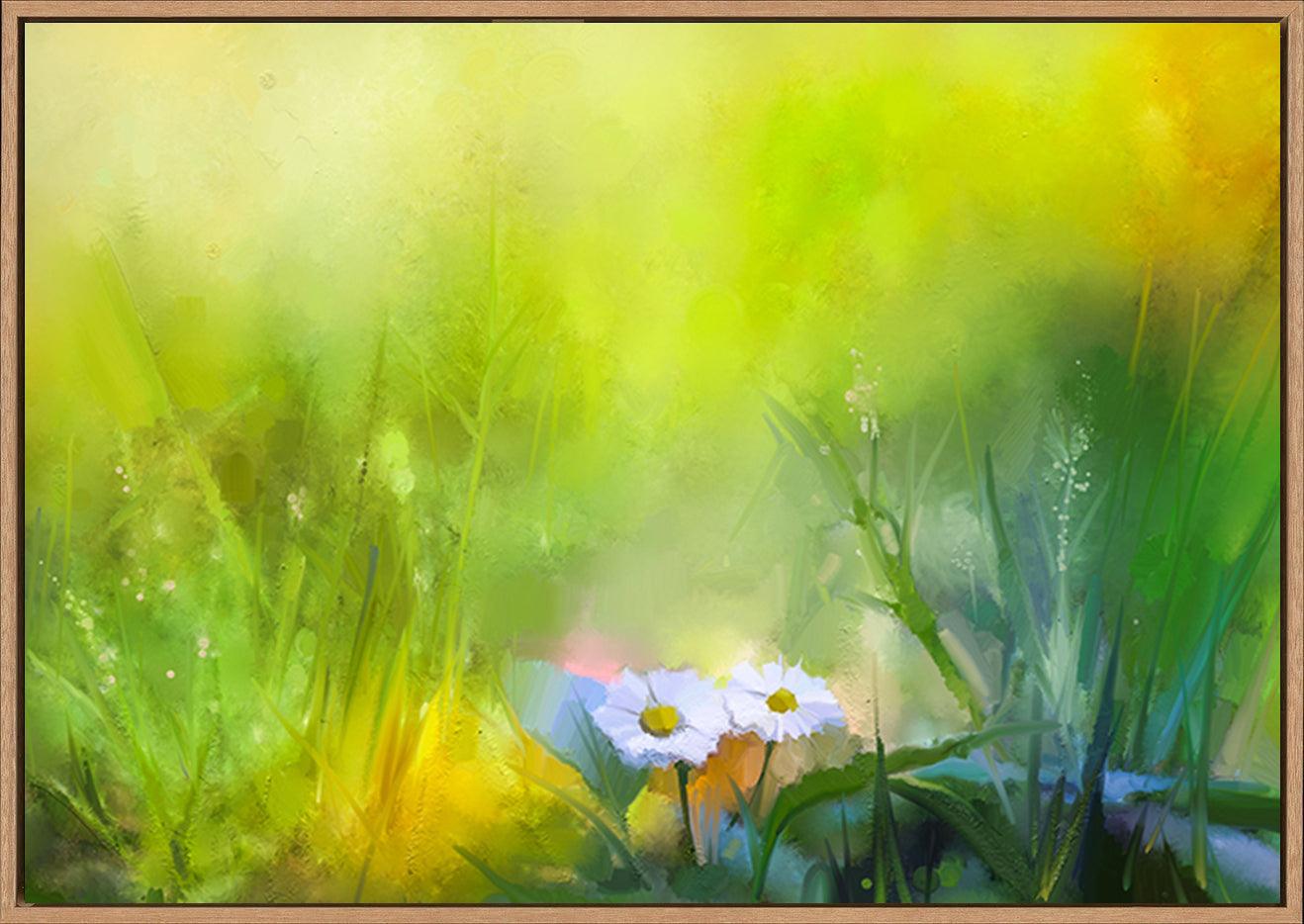 a02616475 Oil Painting Nature Green Grass Flowers Plants copy - ArtFramed