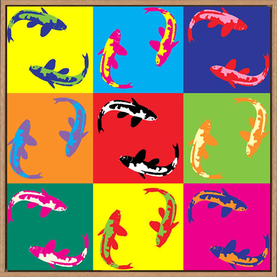 a16063222 Retro pop art illustration fish koi - ArtFramed