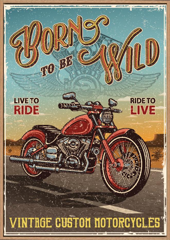 a16690957b Vintage motorcycle poster - ArtFramed