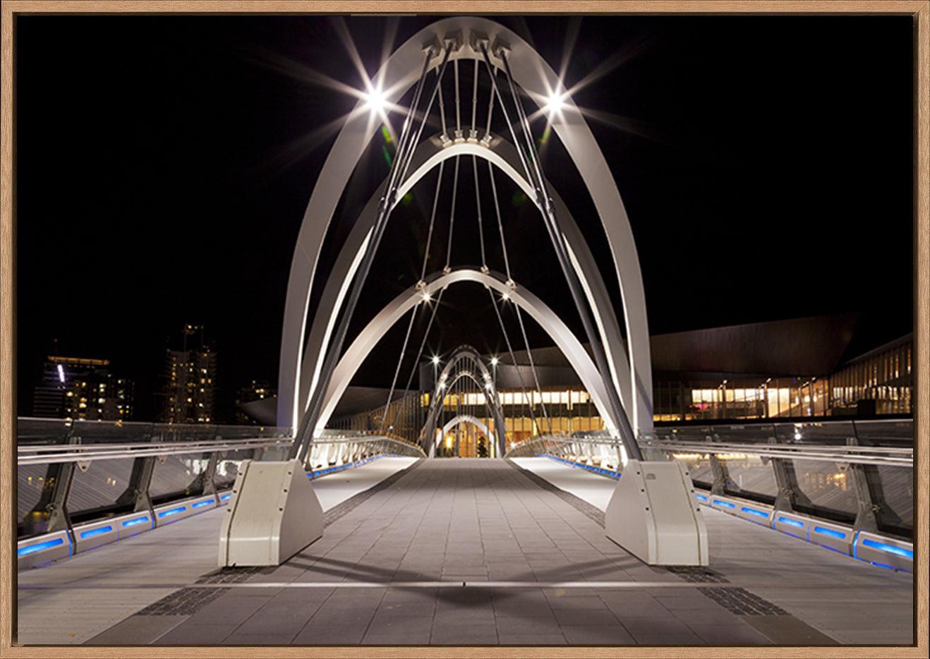 a34362754s Seafarers Footbridge in front of The Bridge south Wharf in Melbourne, Victoria, Australia copy - ArtFramed
