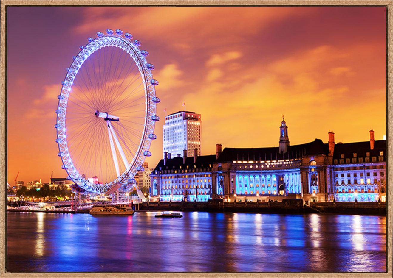 a62125309s London Eye and the buildings next to River Thames copy - ArtFramed