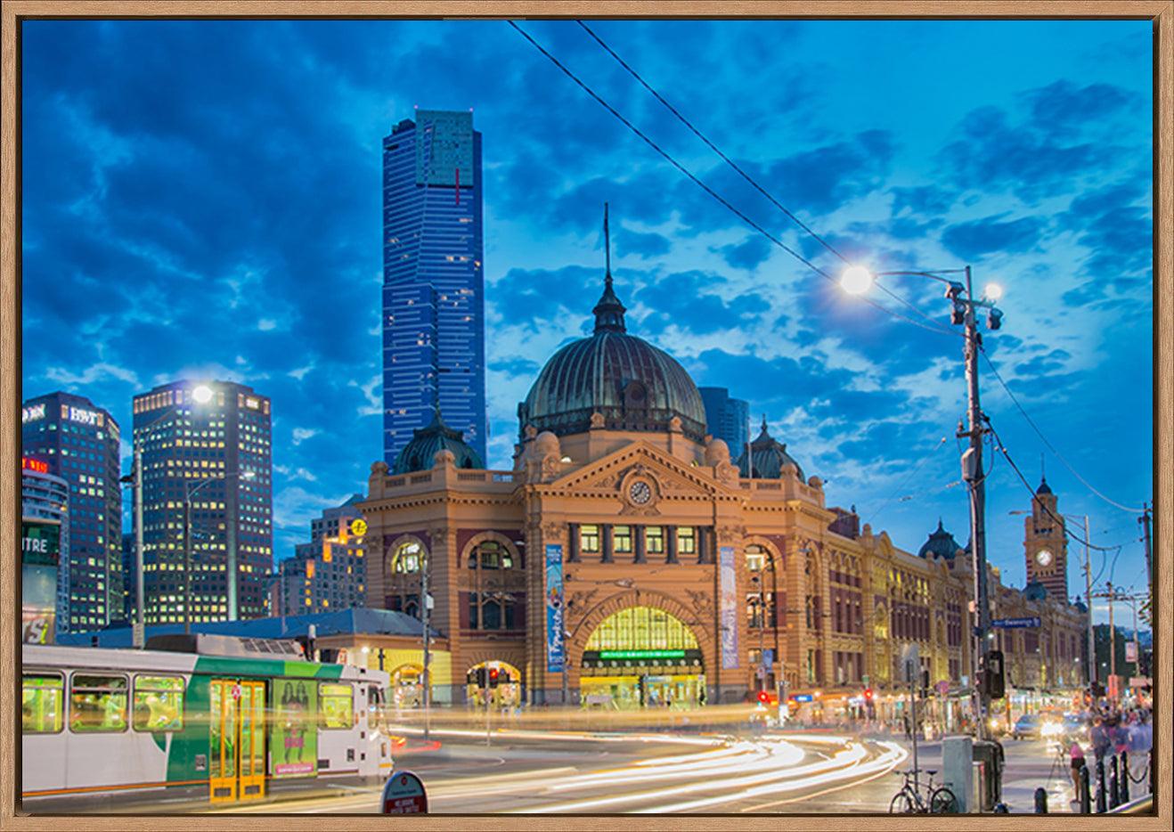a85541113s Melbourne Spencer st station with eureka tower copy - ArtFramed