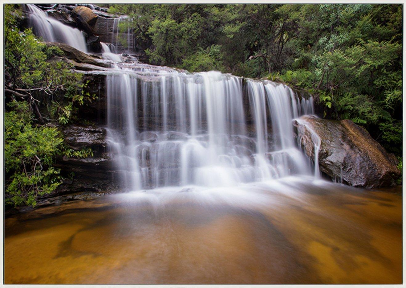 68137621 waterfalls taken at Wentworth Falls in the Blue Mountains near Sydney Australia copy - ArtFramed