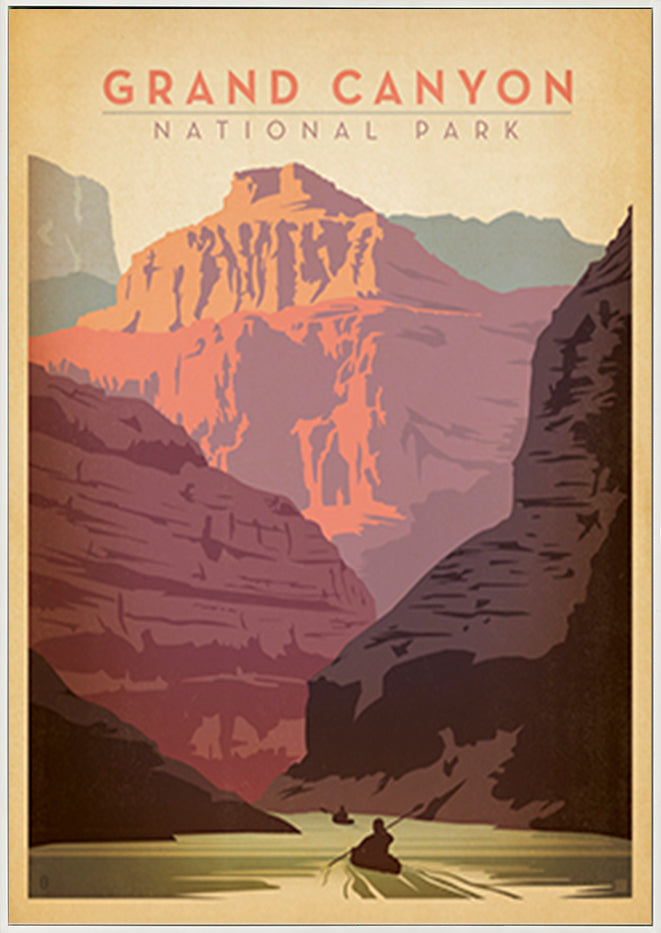 AL JOEAND 116280 VINTAGE ADVERTISING GRAND CANYON USA - ArtFramed