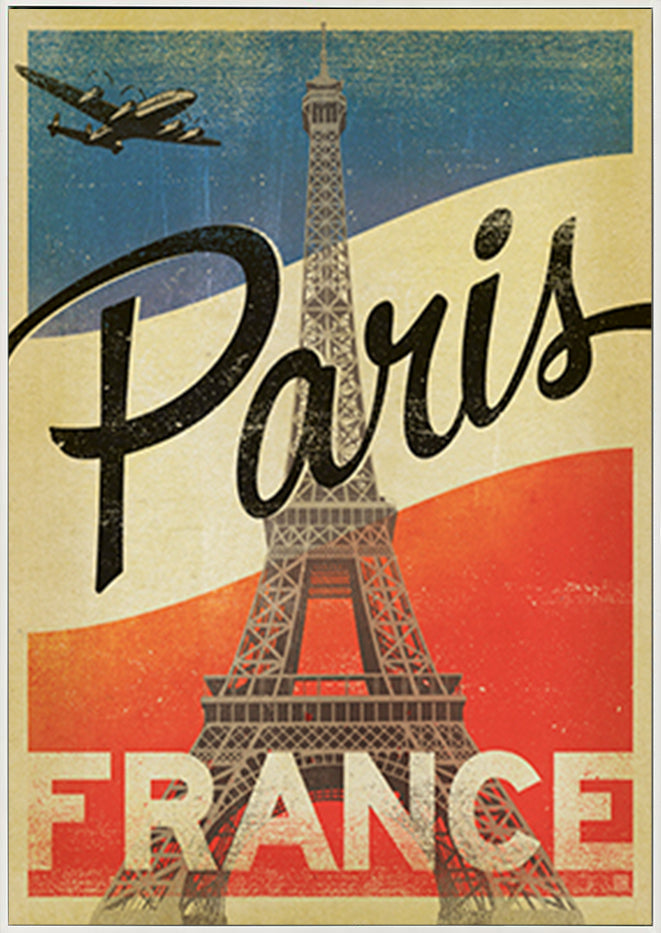 AL JOEAND 116791 VINTAGE ADVERTISING PARIS EIFFEL TOWER FRANCE - ArtFramed