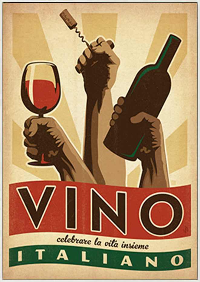 AL JOEAND 116845 VINTAGE ADVERTISING VINO WINE ITALY - ArtFramed