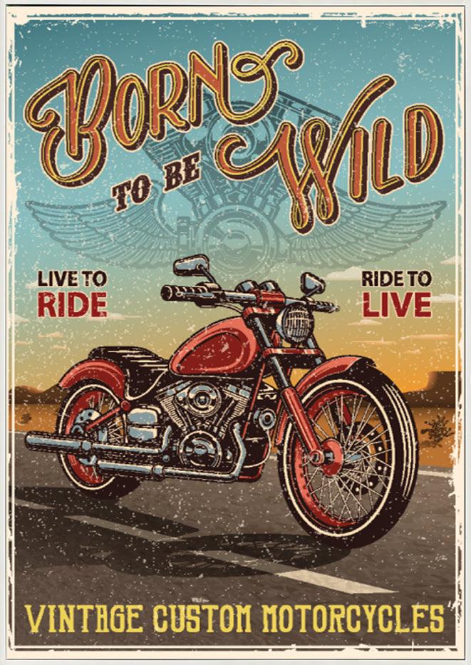 a16690957b Vintage motorcycle poster - ArtFramed