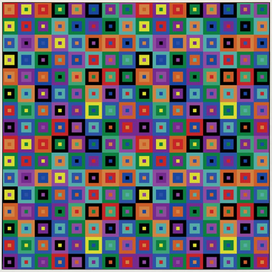 a77703907s Multicolored Squares Mosaic - ArtFramed