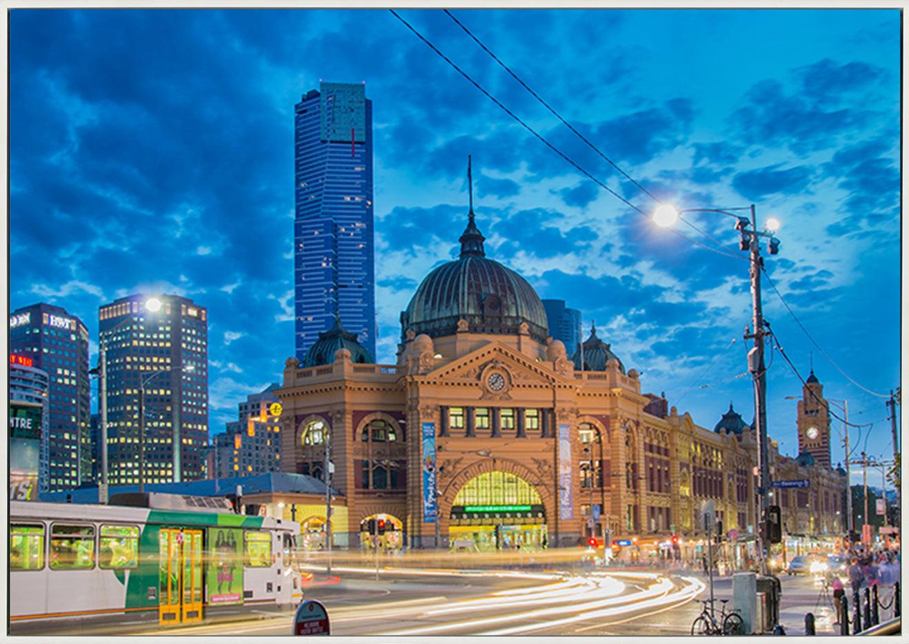 a85541113s Melbourne Spencer st station with eureka tower copy - ArtFramed