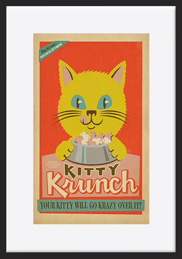 AL JOEAND116836 Kitty Krunch vintage cat food - ArtFramed