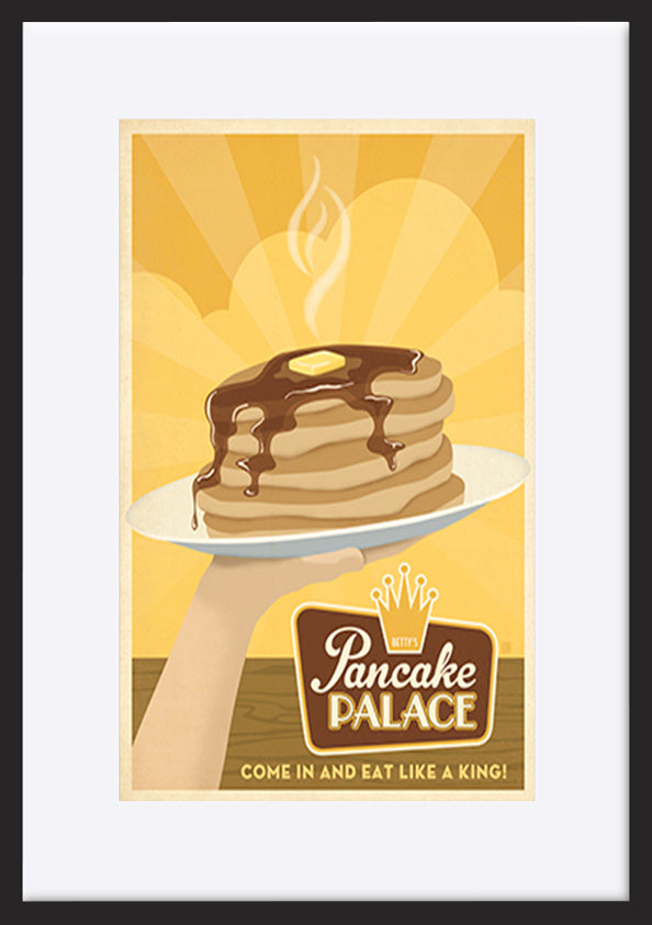 AL JOEAND 116839 VINTAGE ADVERTISING PANCAKE PALACE - ArtFramed