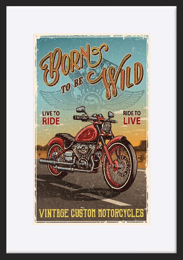 a16690957b Vintage motorcycle poster - ArtFramed