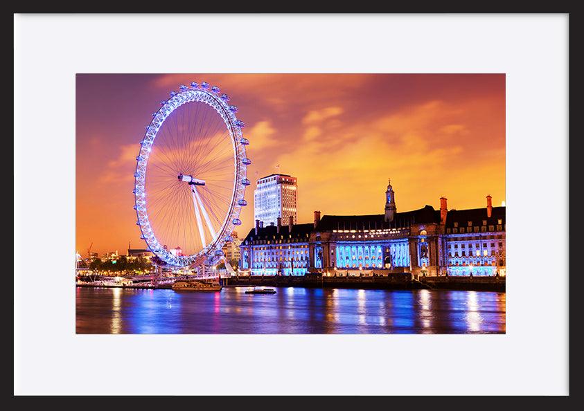 a62125309s London Eye and the buildings next to River Thames copy - ArtFramed
