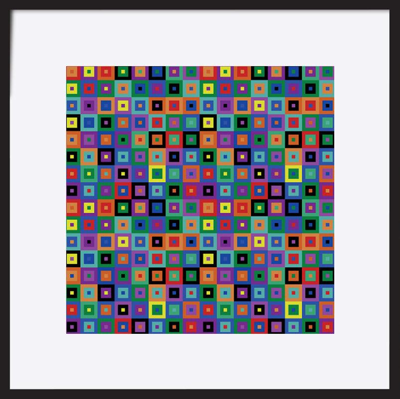 a77703907s Multicolored Squares Mosaic - ArtFramed