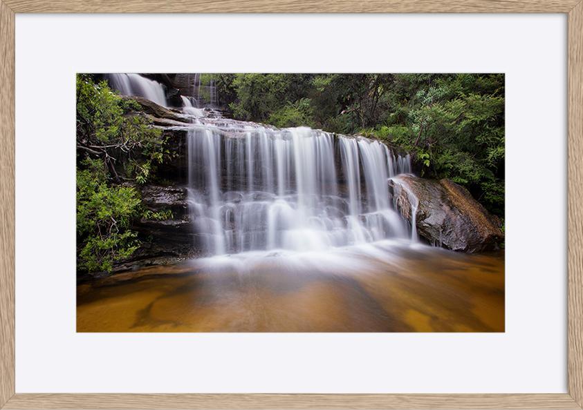 68137621 waterfalls taken at Wentworth Falls in the Blue Mountains near Sydney Australia copy - ArtFramed