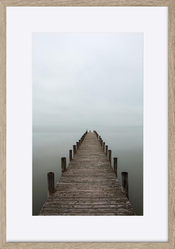 74575570 Deserted jetty pier in foggy weather - ArtFramed