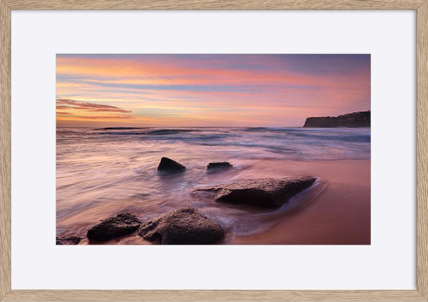 77488931 sunrise colours at Bungan Beach and mesmerising ocean flows copy - ArtFramed