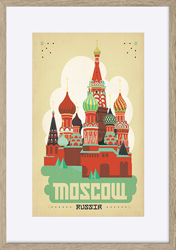 AL JOEAND 116769 vintage moscow russia kremlin - ArtFramed