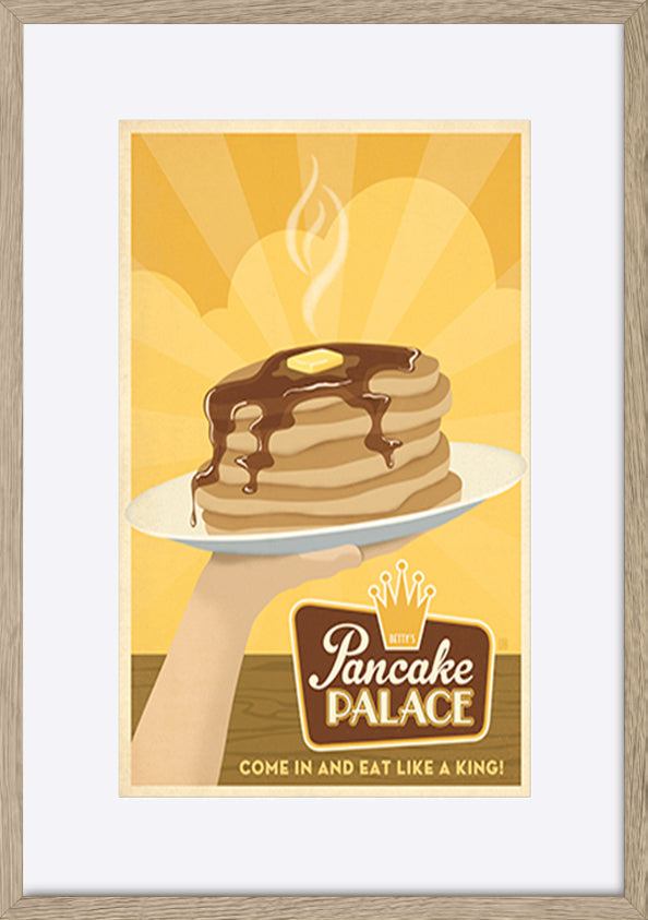 AL JOEAND 116839 VINTAGE ADVERTISING PANCAKE PALACE - ArtFramed