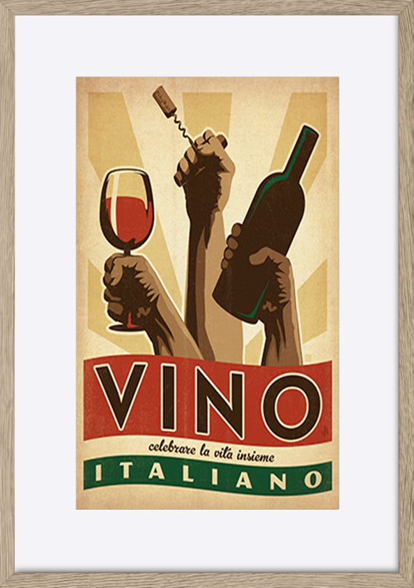 AL JOEAND 116845 VINTAGE ADVERTISING VINO WINE ITALY - ArtFramed