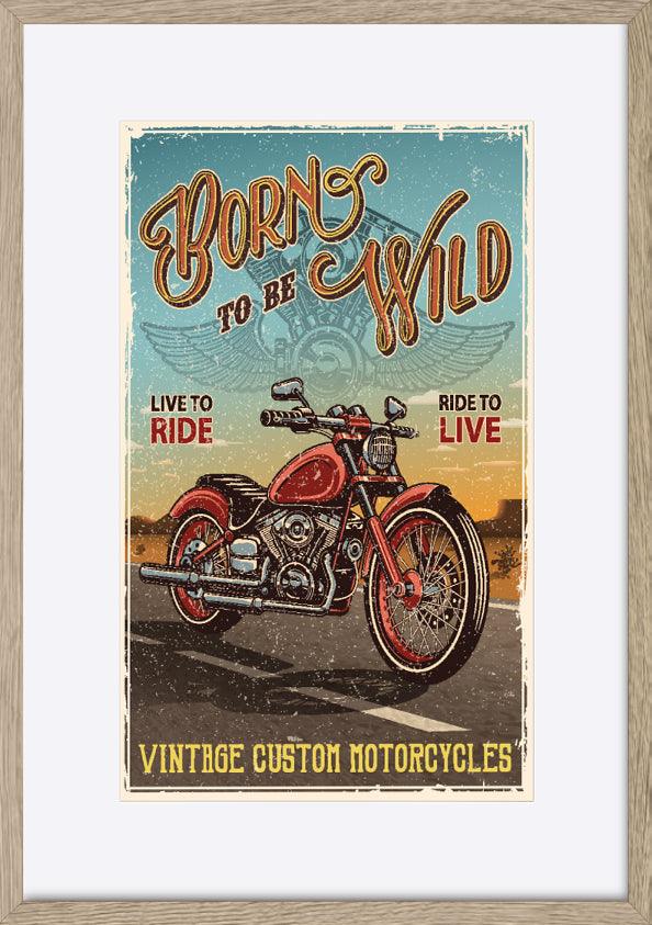 a16690957b Vintage motorcycle poster - ArtFramed