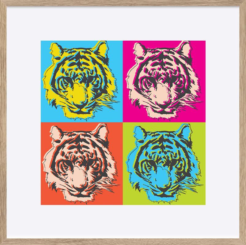 a16886556 Pop Art tiger head - ArtFramed
