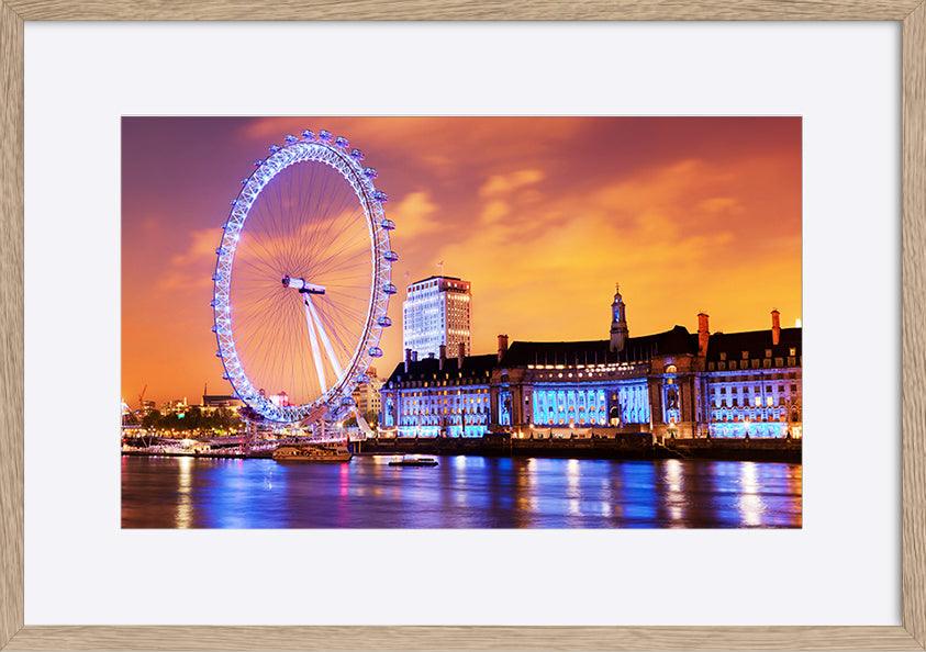 a62125309s London Eye and the buildings next to River Thames copy - ArtFramed