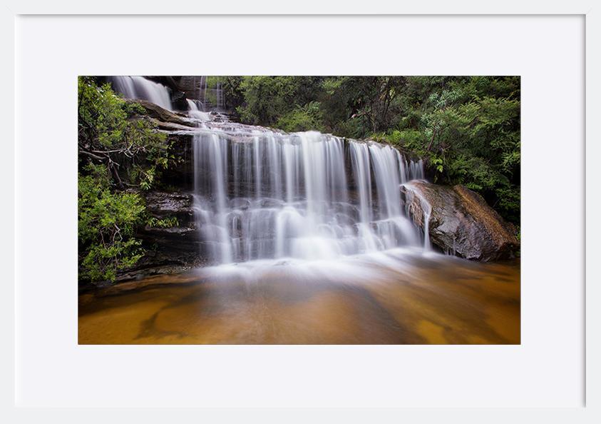 68137621 waterfalls taken at Wentworth Falls in the Blue Mountains near Sydney Australia copy - ArtFramed