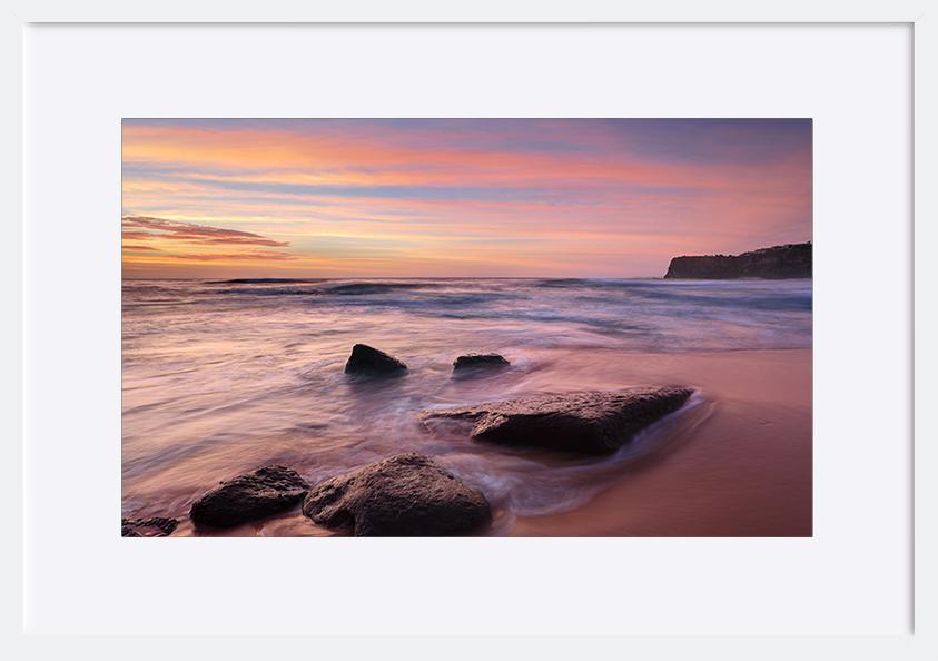 77488931 sunrise colours at Bungan Beach and mesmerising ocean flows copy - ArtFramed