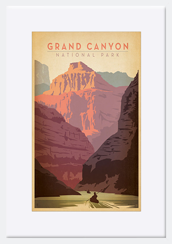 AL JOEAND 116280 VINTAGE ADVERTISING GRAND CANYON USA - ArtFramed