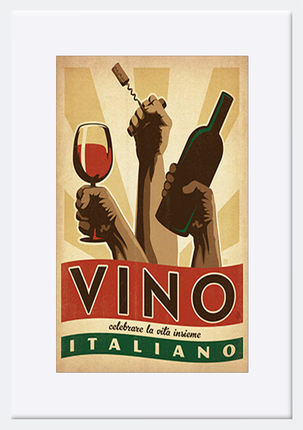 AL JOEAND 116845 VINTAGE ADVERTISING VINO WINE ITALY - ArtFramed