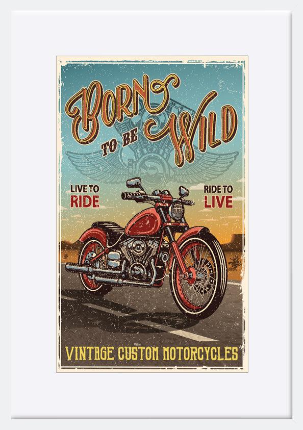 a16690957b Vintage motorcycle poster - ArtFramed