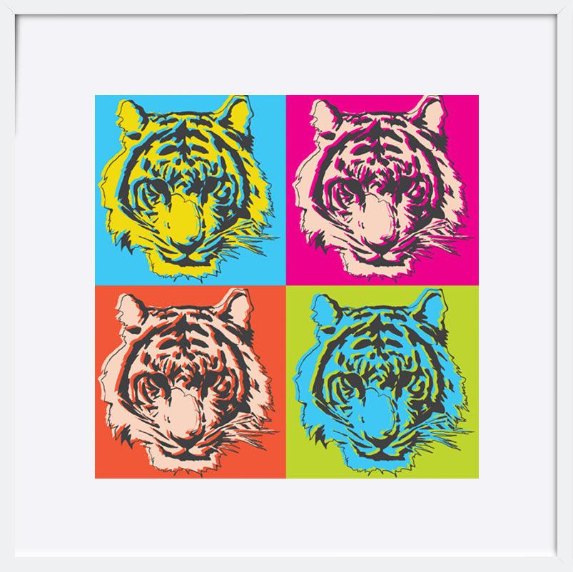 a16886556 Pop Art tiger head - ArtFramed