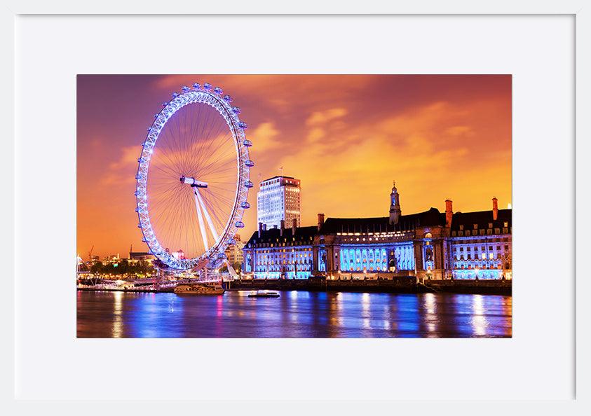 a62125309s London Eye and the buildings next to River Thames copy - ArtFramed