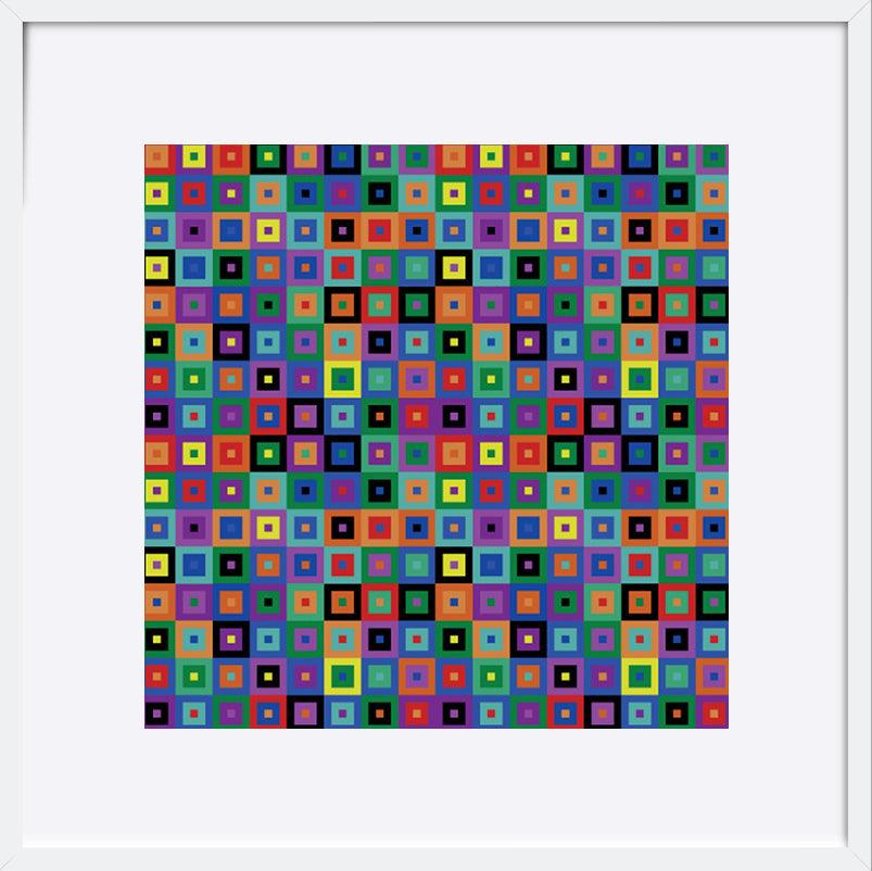 a77703907s Multicolored Squares Mosaic - ArtFramed