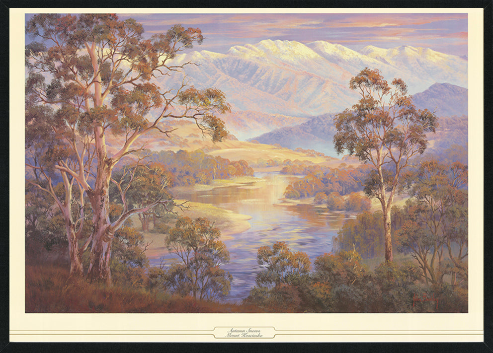 John Bradley JB03 Autumn Snows Mt Kosciusko available in multiple size Black frame